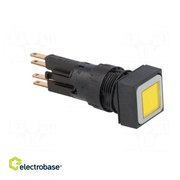 Switch: push-button | Stabl.pos: 2 | 16mm | yellow | filament lamp paveikslėlis 8