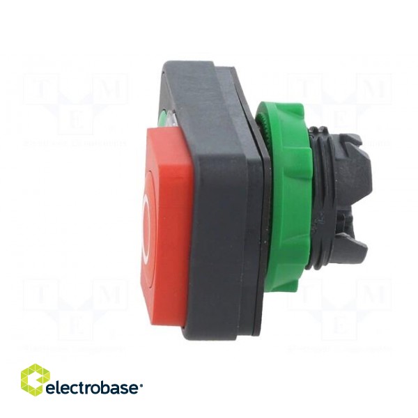 Switch: double | 22mm | Stabl.pos: 1 | green/red | IP20 | flat + convex фото 3