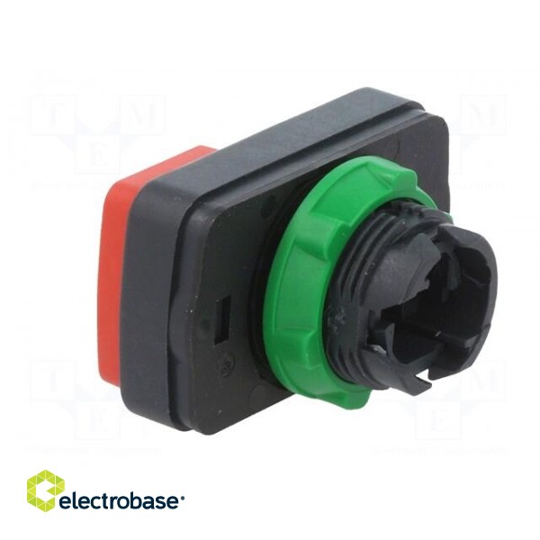 Switch: double | 22mm | Stabl.pos: 1 | green/red | IP20 | flat + convex фото 4