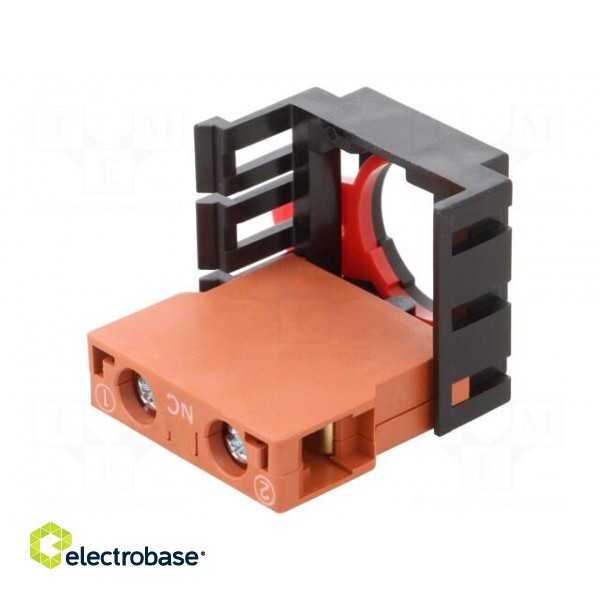 Switch: emergency stop | 22mm | Stabl.pos: 1 | NC | red | 3A/230VAC | IP65 image 2