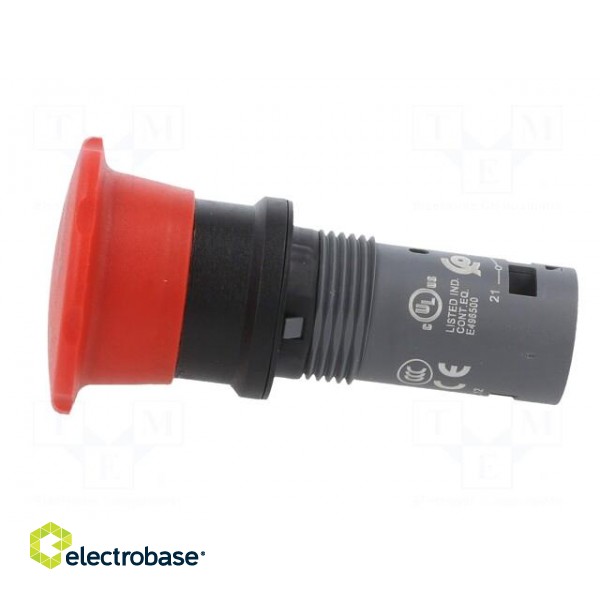 Switch: emergency stop | 22mm | Stabl.pos: 2 | NC | red | Pos: 2 | -25÷70°C image 3