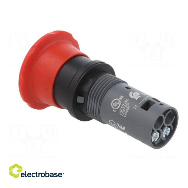 Switch: emergency stop | 22mm | Stabl.pos: 2 | NC | red | Pos: 2 | -25÷70°C image 4