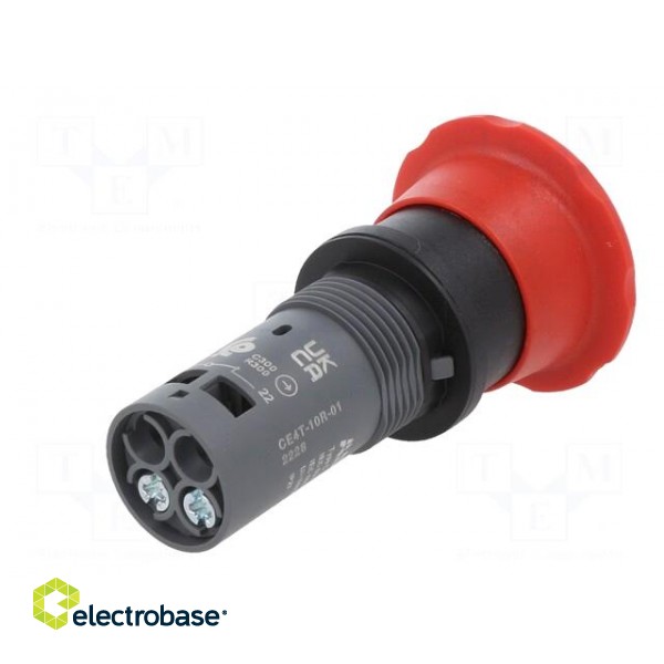Switch: emergency stop | 22mm | Stabl.pos: 2 | NC | red | Pos: 2 | -25÷70°C фото 6