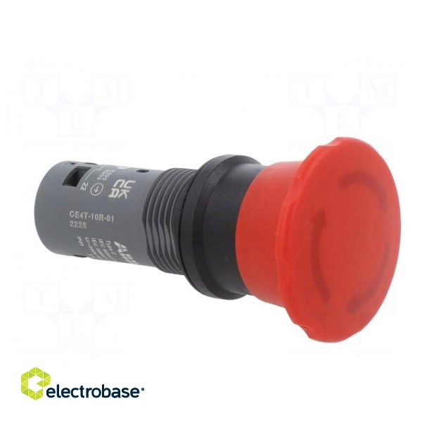 Switch: emergency stop | 22mm | Stabl.pos: 2 | NC | red | Pos: 2 | -25÷70°C фото 8