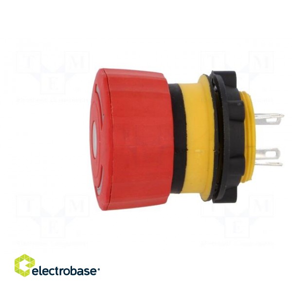 Switch: emergency stop | 22mm | Stabl.pos: 2 | NC | red | LED | 24V | IP65 image 3