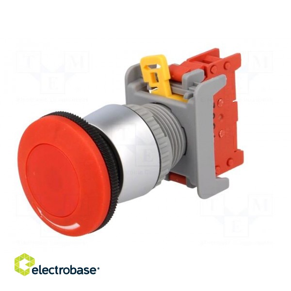 Switch: emergency stop | Stabl.pos: 2 | NC | 3A/230VAC | 22mm | red | IP65 фото 2