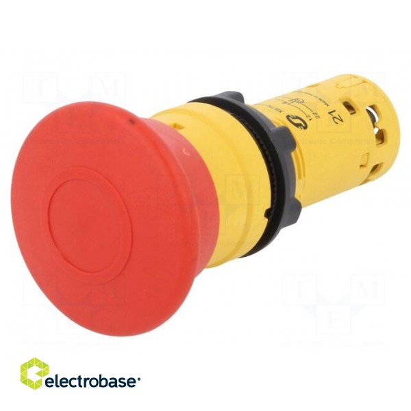 Switch: emergency stop | 22mm | Stabl.pos: 2 | NC x2 | red | none | IP54 image 1