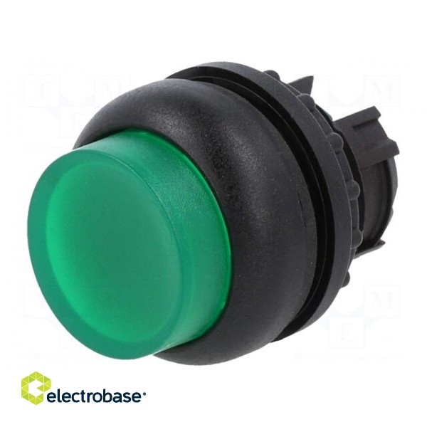 Switch: push-button | 22mm | Stabl.pos: 1 | green | M22-FLED,M22-LED image 1