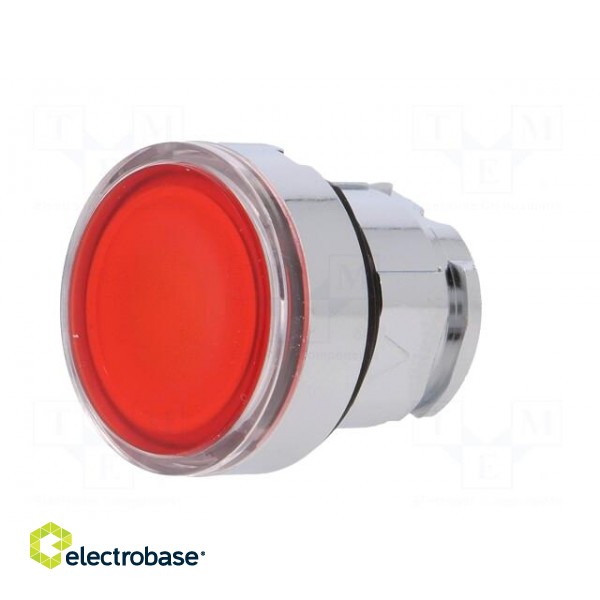 Switch: push-button | Stabl.pos: 1 | 22mm | red | IP66 | Pushbutton: flat фото 2
