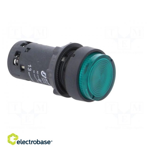 Switch: push-button | 22mm | Stabl.pos: 1 | NO | green | LED | 230V | IP65 image 8