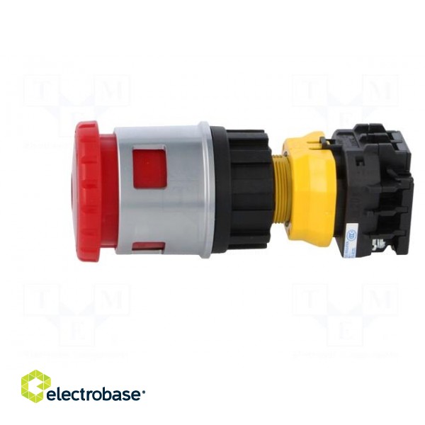 Switch: emergency stop | Stabl.pos: 2 | NC | 30mm | red | LED 24VAC/DC image 3