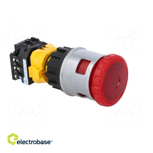 Switch: emergency stop | Stabl.pos: 2 | NC | 30mm | red | LED 24VAC/DC image 8