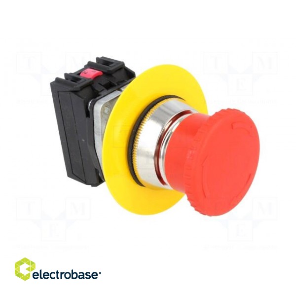 Switch: emergency stop | 30mm | Stabl.pos: 2 | NC + NO | red | IP56 image 8