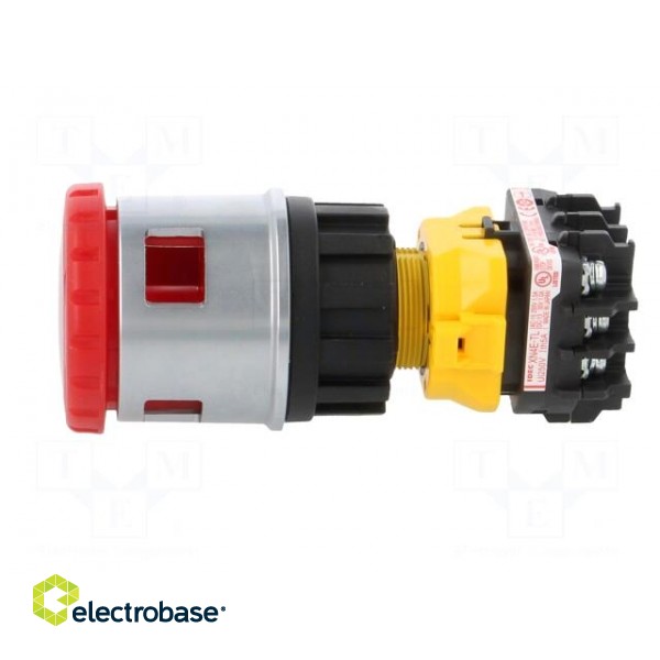 Switch: emergency stop | Stabl.pos: 2 | NC x2 | 30mm | red | IP65 | Pos: 2 image 3
