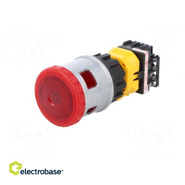 Switch: emergency stop | Stabl.pos: 2 | NC x3 | 30mm | red | IP65 | Pos: 2 image 2