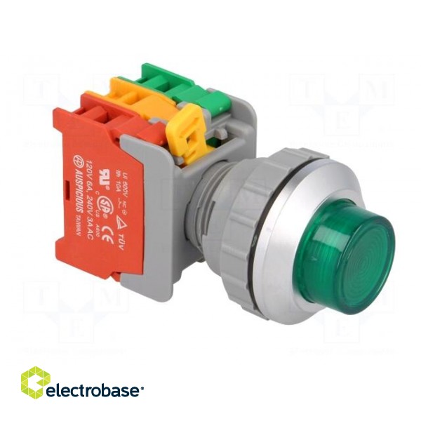 Switch: push-button | 30mm | Stabl.pos: 1 | NC + NO | green | IP65 | LBL30 image 8