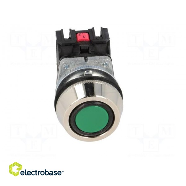 Switch: push-button | Stabl.pos: 1 | NC + NO | 30mm | green | IP66 | Pos: 2 image 9