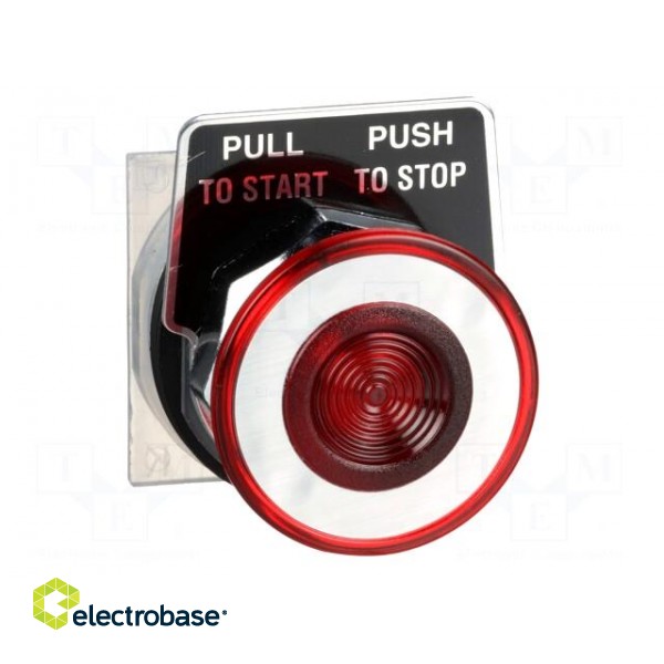 Switch: push-button | 30mm | Stabl.pos: 2 | red/white | IP66 | 9001K