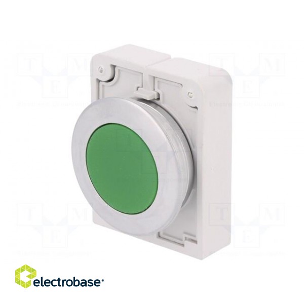 Switch: push-button | Stabl.pos: 1 | 30mm | green | none | IP67 | Pos: 2 image 1