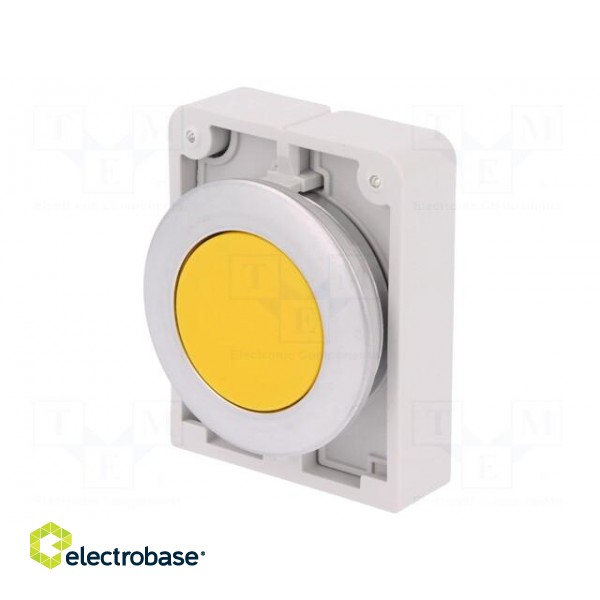 Switch: push-button | Stabl.pos: 1 | 30mm | yellow | none | IP67 | Pos: 2 image 1