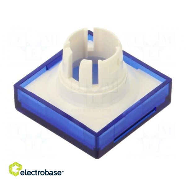 Actuator lens | 22mm | 61 | blue,transparent | plastic | 18x18mm image 2