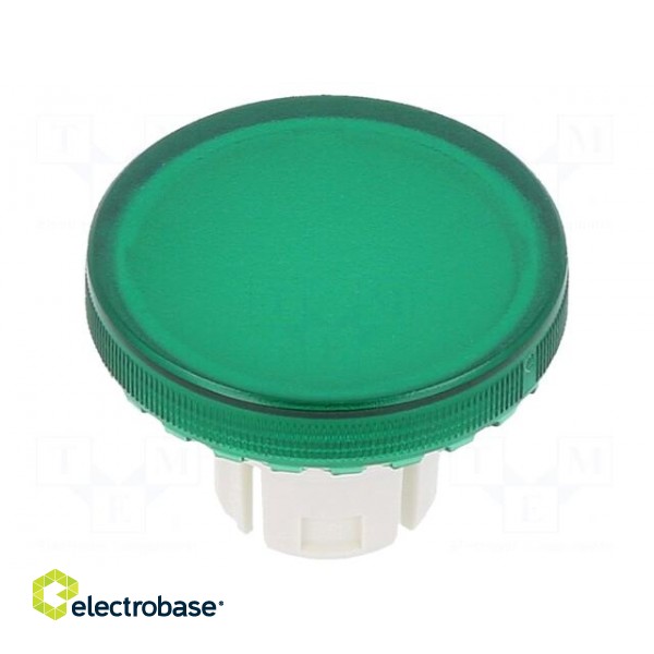 Actuator lens | 22mm | 61 | transparent,green | plastic | Ø19.7mm image 1