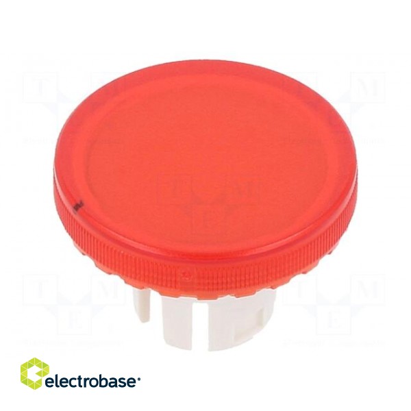 Actuator lens | 22mm | 61 | red,transparent | plastic | Ø19.7mm image 1