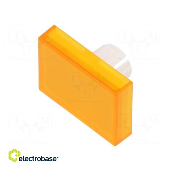 Actuator lens | 22mm | 61 | transparent,yellow | plastic | 18x24mm