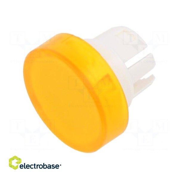 Actuator lens | 22mm | 61 | transparent,yellow | plastic | Ø15.8mm