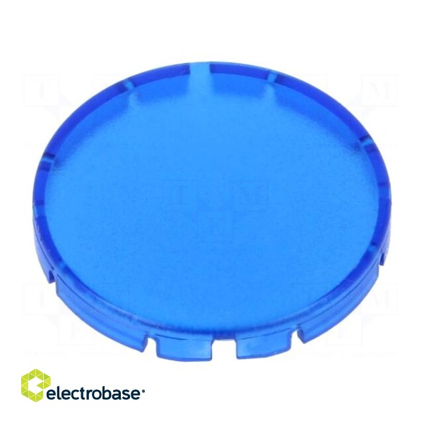 Actuator lens | RONTRON-R-JUWEL | blue translucent | Ø19.7mm