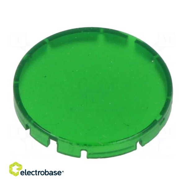 Actuator lens | RONTRON-R-JUWEL | transparent,green | Ø19.7mm