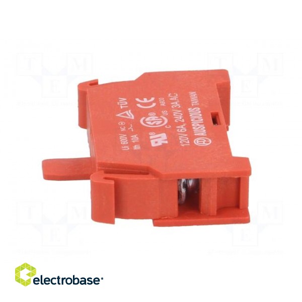 Contact block | 22/30mm | -20÷60°C | front fixing | Contacts: NC image 3