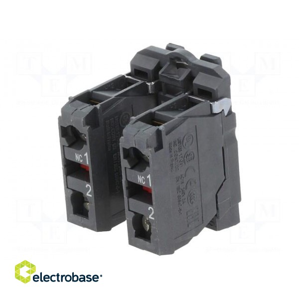 Contact block | 22mm | Harmony XB5 | -25÷70°C | IP20 | Contacts: NC x2 image 1