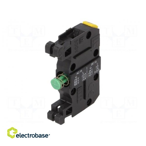 Contact block | 22mm | ST22 | front fixing | Leads: screw terminals image 1