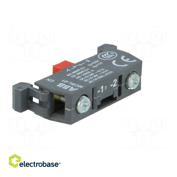 Contact block, microswitch | 22mm | front fixing | Contacts: NC image 8