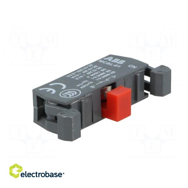 Contact block, microswitch | 22mm | front fixing | Contacts: NC image 4