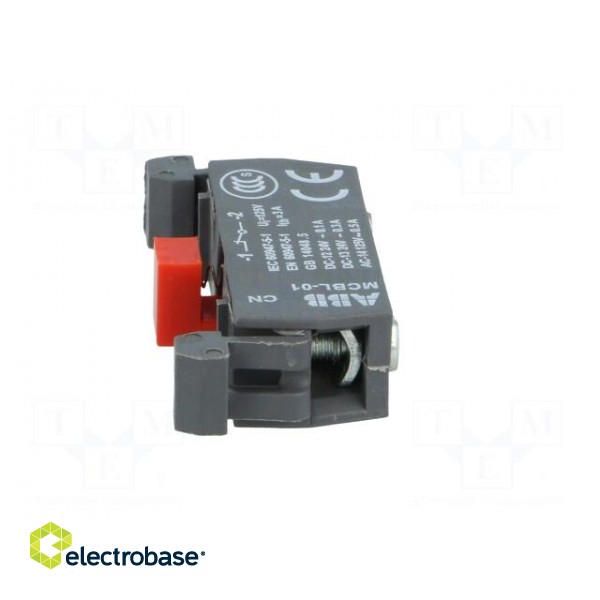 Contact block, microswitch | 22mm | front fixing | Contacts: NC image 7