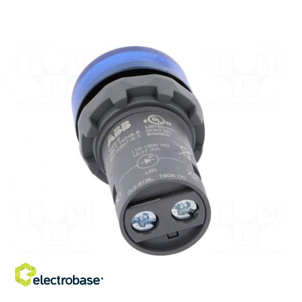 Control lamp | 22mm | CL2 | -25÷70°C | Illumin: LED | Ø22mm | 110÷130VAC image 5