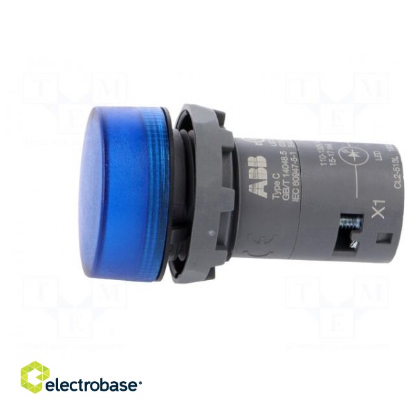 Control lamp | 22mm | CL2 | -25÷70°C | Illumin: LED | Ø22mm | 110÷130VAC image 3