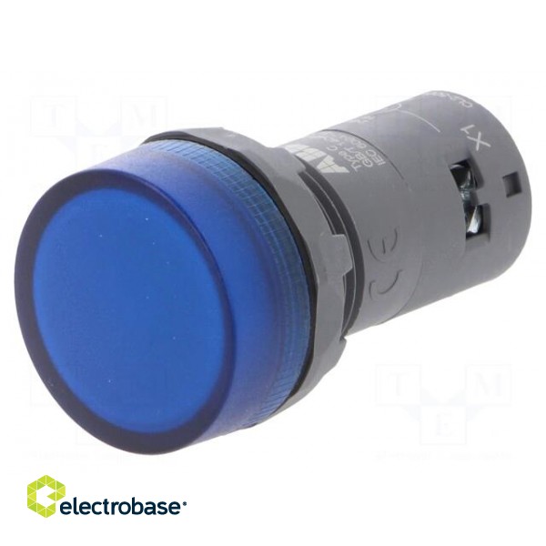 Control lamp | 22mm | CL2 | -25÷70°C | Illumin: LED | Ø22mm | 24VAC | blue paveikslėlis 1