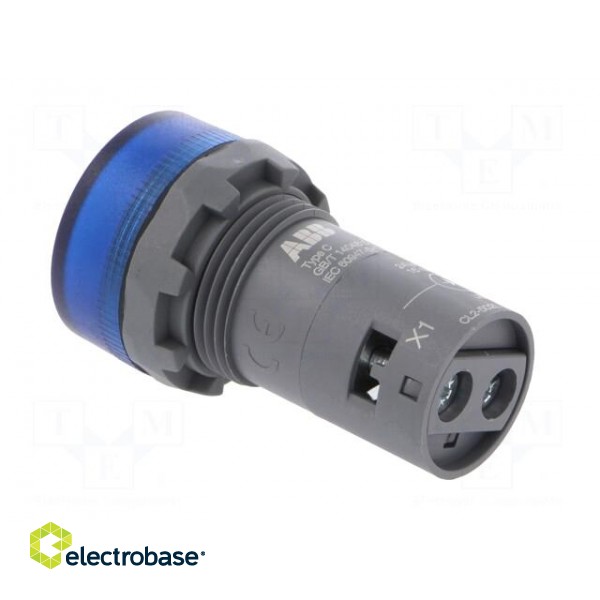 Control lamp | 22mm | CL2 | -25÷70°C | Illumin: LED | Ø22mm | 24VAC | blue image 4