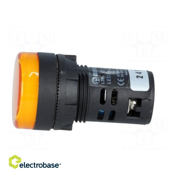 Control lamp | 22mm | L22 | -20÷60°C | Illumin: LED | 24VDC | Ø22.5mm paveikslėlis 3
