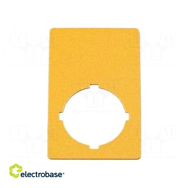 Description label | 22mm | RMQ-Titan | yellow | for emergency button