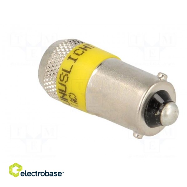 LED lamp | yellow | Cap: BA9S | 24VAC | 24VDC paveikslėlis 4