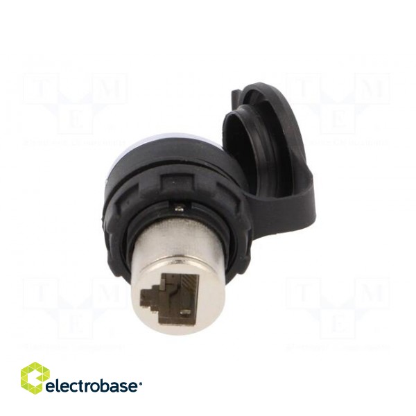 RJ45 socket | 22mm | -25÷85°C | IP65 | on panel | Plating: gold-plated image 5