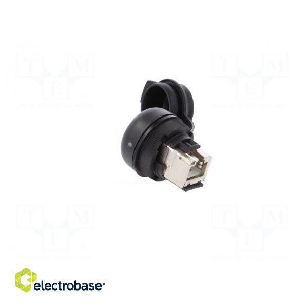 RJ45 socket | 22mm | FrontCom | -40÷70°C | Ø22mm | IP65 | Colour: black image 4
