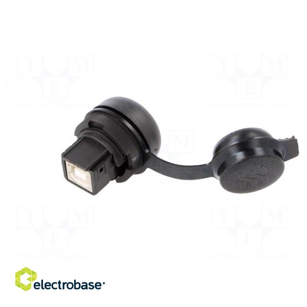 USB socket | 22mm | FrontCom | -40÷70°C | Ø22mm | IP65 | Colour: black фото 6