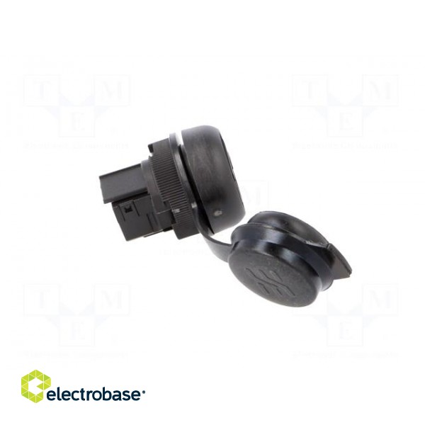 USB socket | 22mm | FrontCom | -40÷70°C | Ø22mm | IP65 | Colour: black image 7
