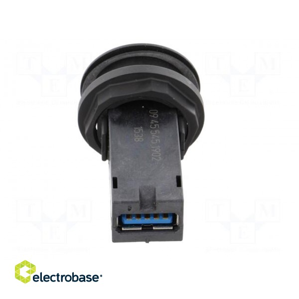 USB socket | 22mm | har-port | -25÷70°C | Ø22.3mm | IP20 | Colour: black image 5