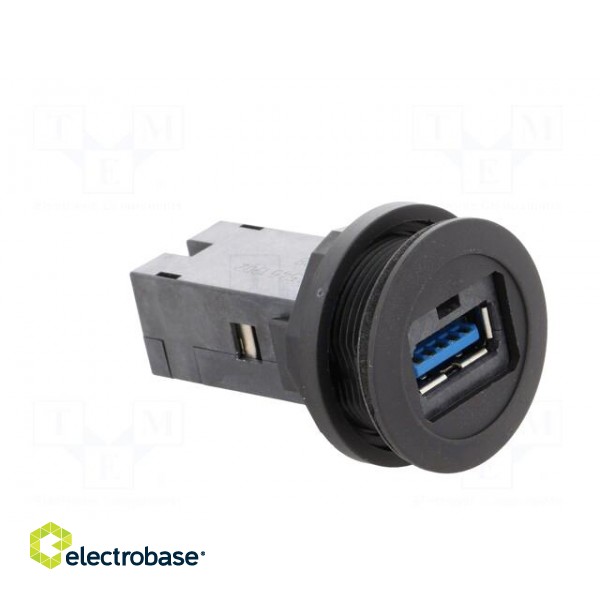 USB socket | 22mm | har-port | -25÷70°C | Ø22.3mm | IP20 | Colour: black image 8